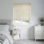 Lunar Fine Grain Barley Cream Faux Wooden Blinds 35mm