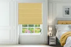 Atrani Yellow - Luxury Basketweave Roman Blind
