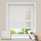 Delicate Frost White Voile Battery Powered Electric Roller Blind