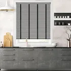 50mm Oriana & Jet Faux Wood Blinds