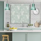 Teal Camelia No-drill Roller Blind - Easy Install