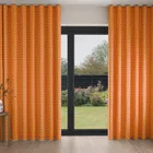 Orla Kiely Linear Stem Persimmon Wave Curtain Blinds Uk