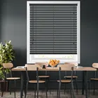 50mm Black Wooden Blinds