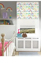 Blackout Over The Rainbow Multi And Sheer White Double Roller Blind