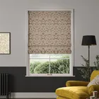 William Morris At Home Strawberry Thief Ochre - Designer Roman Blind