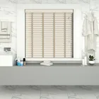 Mirage Wood Blind Grain Faux Wood Blind With Chalk Ladder Tapes