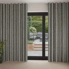 Orla Kiely Solid Stem Black Wave Curtain Blinds Uk