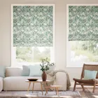 Porcelain Garden Morning Green Roman Blind