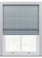 Laura Ashley Willow Leaf Chenille Pale Seaspray Roman Blind