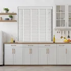 Arctic Oak Wood Grain Faux Wood Blind With Cotton Ladder Tapes