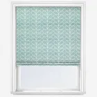 Orla Kiely Linear Stem Aqua Roman Blind