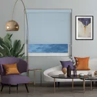 Luxe Smokey Blue Pelmet Roller Blind