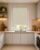 Fiesta Cream - Pvc Blackout Waterproof Roller Blind