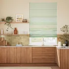 Strata Stripe Sage Roman Blind