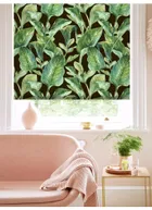 Jungle Leaves Night Floral Roller Blind
