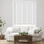 35mm White Grain & Chalk Faux Wood Blinds