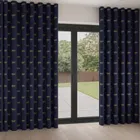 Sara Miller Dragonfly Navy Wave Curtain Blinds Uk