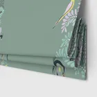 Sara Miller Peacock Filigree Sage Green Motorised Blinds Uk