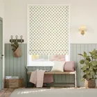 Indian Summer Flowers Rose Pink & Polka Dot Red Roman Blind