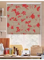 Arya Scarlet Floral Roller Blind