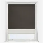 Optima Blackout Brown & Sunvue Cream Double Roller Blind