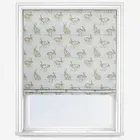 Voyage Hurtling Hares Linen Roman Blind