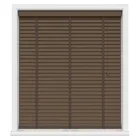 Espresso Oak Natural Grain Motorised Wooden Blind