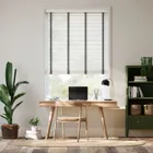 Vintage White & Tapestry Mono Wooden Blind - 50mm Slat