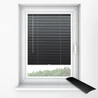 0049 Satin Black Perfect Fit Venetian Blinds