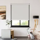 Pvc Blackout Light Grey Somfy Electric Battery Powered Roller Blinds