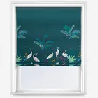 Sara Miller Heron Border Teal Roman Blind