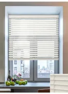 Off White Faux Wood Venetian Blind
