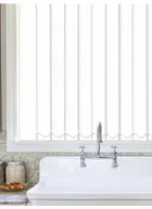 Light Filtering White 89mm Fire Retardant Vertical Blind