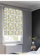 Orla Kiely Scribble Stem Sea Grass And Duck Egg Roller Blind