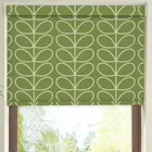 Orla Kiely Jumbo Linear Stem Made To Measure Blackout Roller Blind Chalky Green