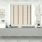 Mirage Faux Wood Blind With Toffee Ladder Tapes