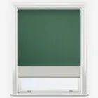Double Roller Fusion Blackout Hunter Green & Natural Double Roller Blind