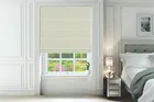 Emily Bond Oscar Stripe Sage - Designer Roman Blind