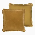 Shoreditch Cotton Velvet Saffron Cushion
