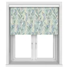 Paradise Palm Blue Blackout Cassette Blinds Uk