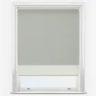 Supreme Blackout Mist Grey & Cream Double Roller Blind