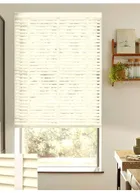 Soft Cream Wood Grain Faux Wood Venetian Blind With Tapes