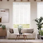 Pure White & White Wooden Blind - 50mm Slat