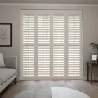 Almond Cream Full Height Plantation Shutters Blinds Uk