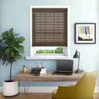 Fired Walnut Electric Wooden Blinds
