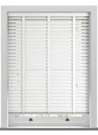 Classic White Taped Faux Wood Blind