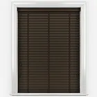 Hikari Bamboo Smoked Walnut With Walnut Tapes Wooden Venetian Blind
