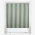 Emily Bond Block Printed Stripe Blue & Green Roller Blind