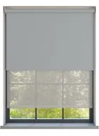 Amor Grey Mist With Haze Soft Grey Double Roller Blind