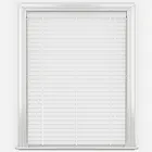 Woodlux Fine Grain Bright White With Tapes Faux Wood Venetian Blind